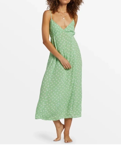 BILLABONG（ビラボン）の「【BILLABONG/ビラボン】24SS SUMMER SHINE/フローラル柄シャーベットカラーワンピース（ワンピース・レディース・グリーン/マルチ・SMALL）」の2枚目の写真