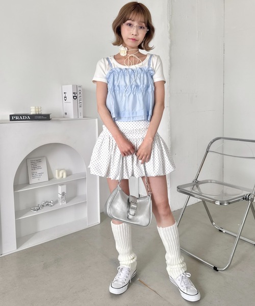 セール】ギャザーリボンキャミソールビスチェ（キャミソール