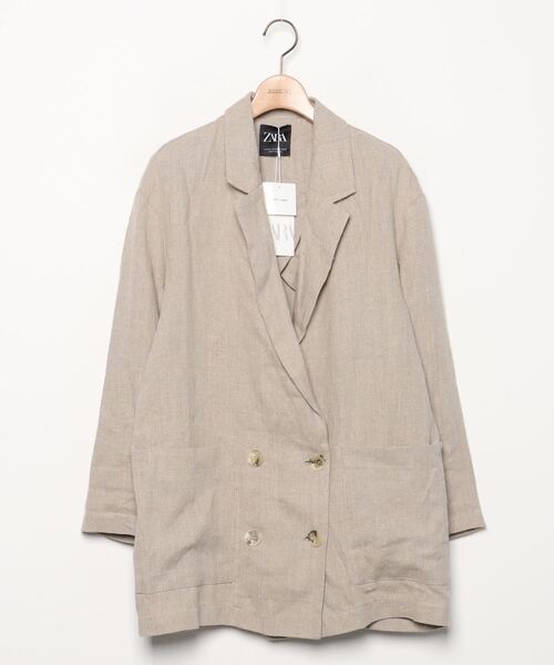 ZARA ベージュ テーラードジャケット