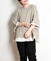 異素材レイヤード オーバーサイズTシャツ