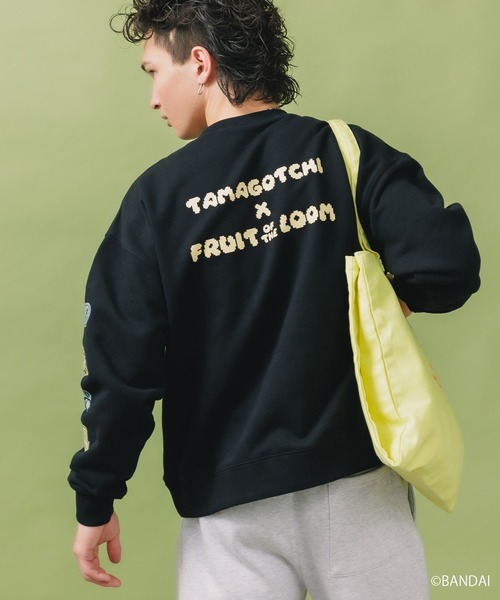 たまごっち×FRUIT OF THE LOOM 袖プリントスウェット（スウェット