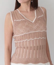 AMBIENT（アンビエント）の「クロシェニットトップス（タンクトップ）」