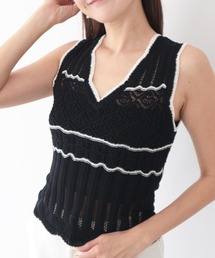 AMBIENT（アンビエント）の「クロシェニットトップス（タンクトップ）」