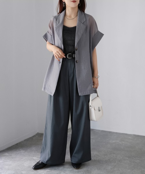 ★SALE picone シアーシャツジャケット シアーチェックシャツジャケット（シャツ/ブラウス）｜PUBLIC TOKYO