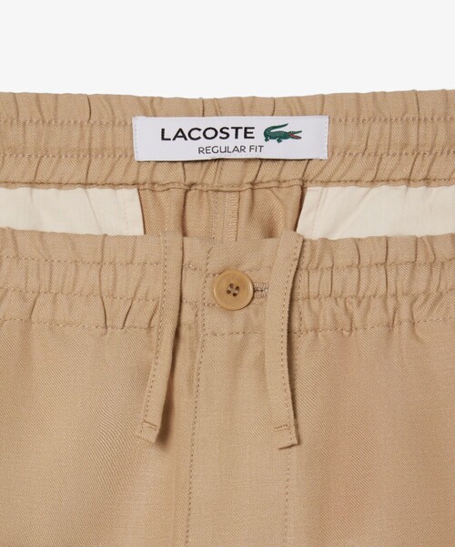 LACOSTE（ラコステ）の「リネンレーヨンイージーチノパンツ / テーパードパンツ（チノパンツ・メンズ・ベージュ/ネイビー・2/3/5/4）」の4枚目の写真