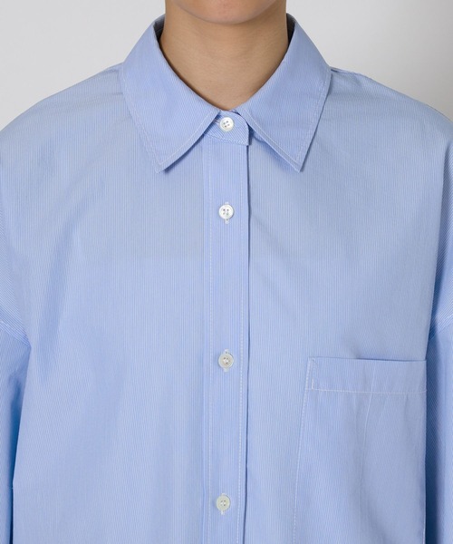 BABYLONE（バビロン）の「ウォッシュドオーバーシャツ（シャツ/ブラウス・レディース・ホワイト/ブルー/グリーン・フリー）」の7枚目の写真