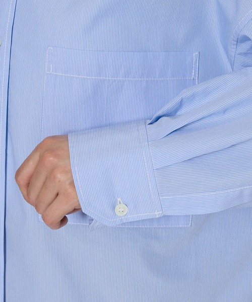 BABYLONE（バビロン）の「ウォッシュドオーバーシャツ（シャツ/ブラウス・レディース・ホワイト/ブルー/グリーン・フリー）」の9枚目の写真