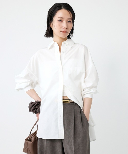 BABYLONE（バビロン）の「ウォッシュドオーバーシャツ（シャツ/ブラウス・レディース・ホワイト/ブルー/グリーン・フリー）」の16枚目の写真