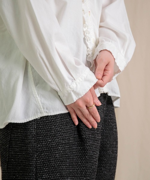 Brocante（ブロカント）の「[Brocante / ブロカント] スーパーゼロキャンバス ヴロンカルディガンシャツ（シャツ/ブラウス・レディース・ブラック/ホワイト・2）」の21枚目の写真