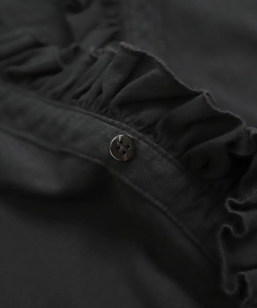 Brocante（ブロカント）の「[Brocante / ブロカント] スーパーゼロキャンバス ヴロンカルディガンシャツ（シャツ/ブラウス・レディース・ブラック/ホワイト・2）」の8枚目の写真