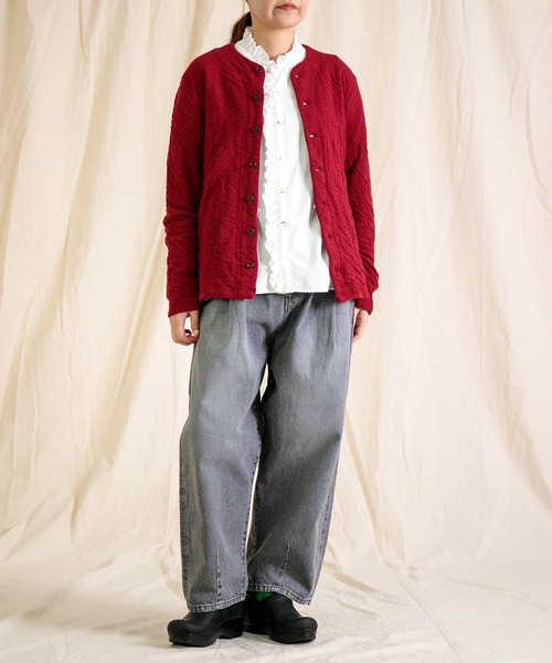 Brocante（ブロカント）の「[Brocante / ブロカント] スーパーゼロキャンバス ヴロンカルディガンシャツ（シャツ/ブラウス・レディース・ブラック/ホワイト・2）」の14枚目の写真