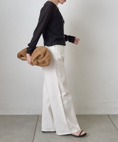 COLONY 2139(コロニートゥーワンスリーナイン)の「サマーシアーリブカーディガン(カーディガン/ボレロ・レディース・ブルー/グレー/ピンク/ブラック/ブラウン・FREE)」の19枚目の写真