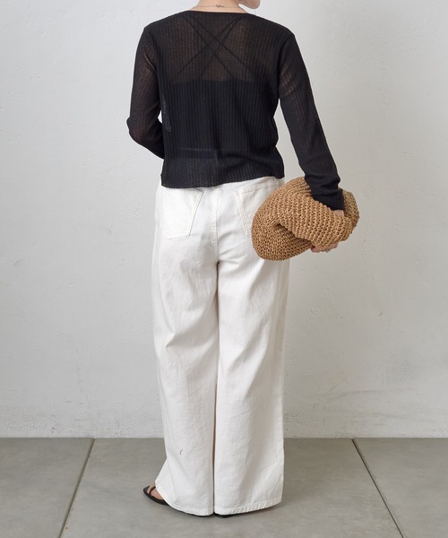 COLONY 2139(コロニートゥーワンスリーナイン)の「サマーシアーリブカーディガン(カーディガン/ボレロ・レディース・ブルー/グレー/ピンク/ブラック/ブラウン・FREE)」の20枚目の写真