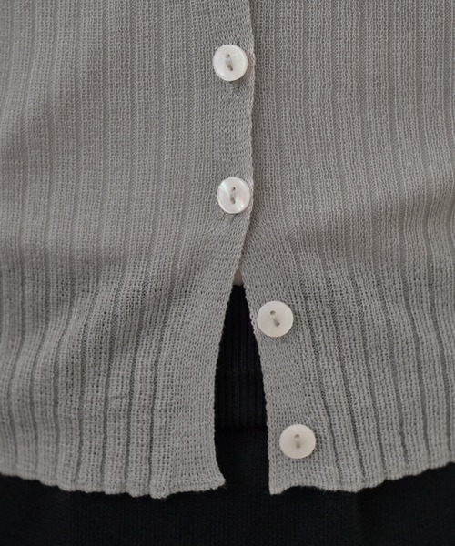COLONY 2139(コロニートゥーワンスリーナイン)の「サマーシアーリブカーディガン(カーディガン/ボレロ・レディース・ブルー/グレー/ピンク/ブラック/ブラウン・FREE)」の13枚目の写真