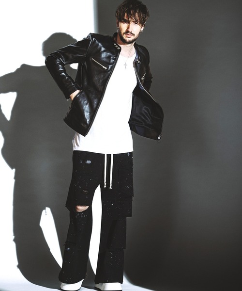 NO ID.（ノーアイディ）の「【NO ID.】Side Slit Long Pullover / サイド スリット ロング プルオーバー（Tシャツ/カットソー・メンズ・ホワイト/グレー/ブラック系・1/2）」の10枚目の写真