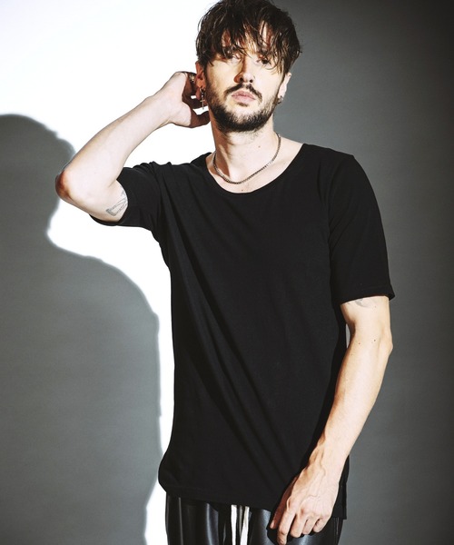 NO ID.（ノーアイディ）の「【NO ID.】Side Slit Long Pullover / サイド スリット ロング プルオーバー（Tシャツ/カットソー・メンズ・ホワイト/グレー/ブラック系・1/2）」の14枚目の写真