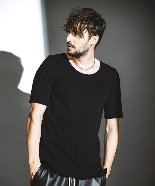 NO ID.（ノーアイディ）の「【NO ID.】Side Slit Long Pullover / サイド スリット ロング プルオーバー（Tシャツ/カットソー・メンズ・ホワイト/グレー/ブラック系・1/2）」の16枚目の写真