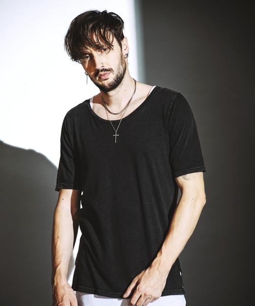 NO ID.（ノーアイディ）の「【NO ID.】Side Slit Long Pullover / サイド スリット ロング プルオーバー（Tシャツ/カットソー・メンズ・ホワイト/グレー/ブラック系・1/2）」の19枚目の写真