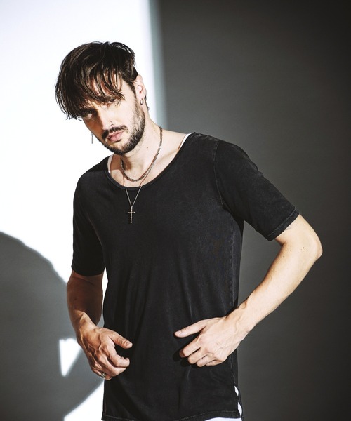 NO ID.（ノーアイディ）の「【NO ID.】Side Slit Long Pullover / サイド スリット ロング プルオーバー（Tシャツ/カットソー・メンズ・ホワイト/グレー/ブラック系・1/2）」の21枚目の写真