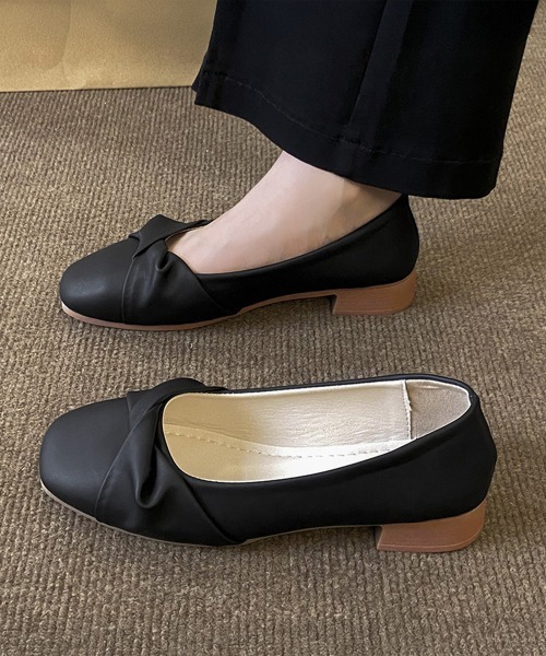 Miniministore(ミニミニストア)の「太ヒールパンプス レディース(パンプス・レディース・ブラック/アイボリー・23.5cm/22.5cm/25.0cm/24.5cm/24.0cm/23.0cm)」の2枚目の写真