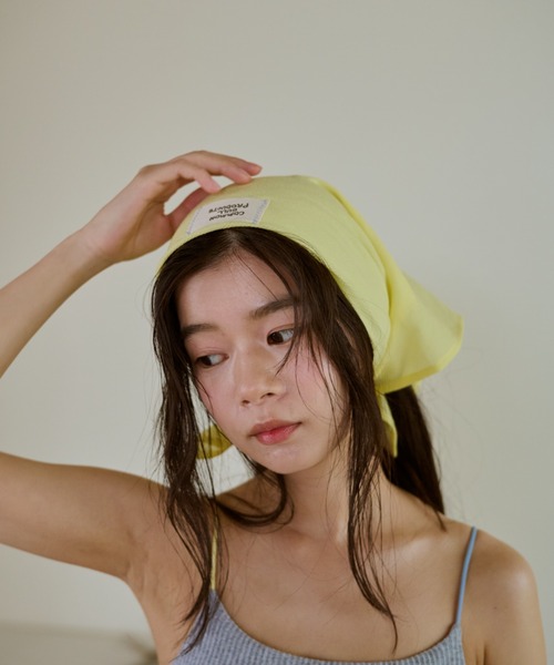 common gull products.(コモンガルプロダクツ)の「日曜日のバンダナ(ポケットチーフ・レディース・アイボリー/サックスブルー系/イエロー系・フリー)」の19枚目の写真