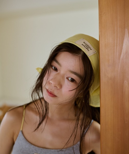 common gull products.(コモンガルプロダクツ)の「日曜日のバンダナ(ポケットチーフ・レディース・アイボリー/サックスブルー系/イエロー系・フリー)」の4枚目の写真