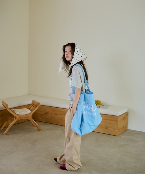 common gull products.(コモンガルプロダクツ)の「日曜日のバンダナ(ポケットチーフ・レディース・アイボリー/サックスブルー系/イエロー系・フリー)」の15枚目の写真