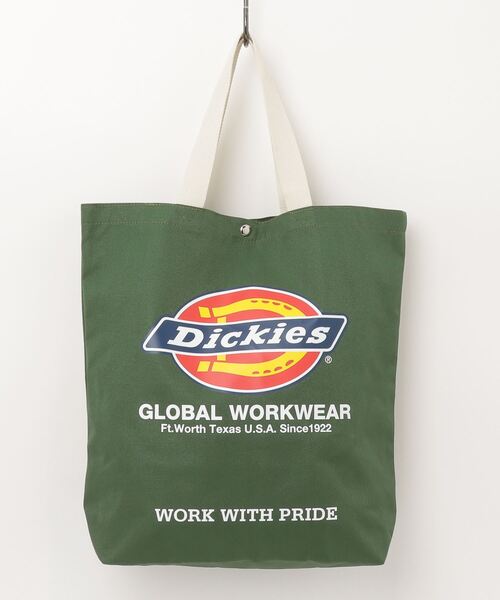 Dickies（ディッキーズ）の「【Dickies】DK LOGO PRINT TOTE BAG（トートバッグ・レディース・ブラック/ネイビー/モスグリーン・FREE）」の2枚目の写真