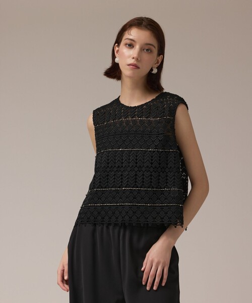 GRACE CONTINENTAL(グレースコンチネンタル)の「キカレースビジュートップ(その他トップス・レディース・ホワイト/ブラック・36)」の5枚目の写真