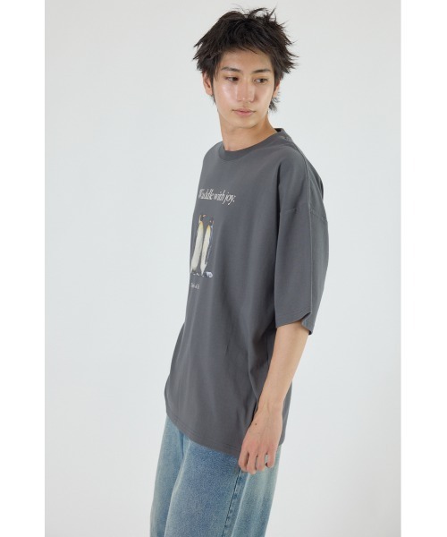 RODEO CROWNS WIDE BOWL(ロデオクラウンズワイドボウル)の「アニマルフォトTシャツ(Tシャツ/カットソー・メンズ・オレンジ/オフホワイト/チャコールグレー・MEDIUM/LARGE)」の14枚目の写真