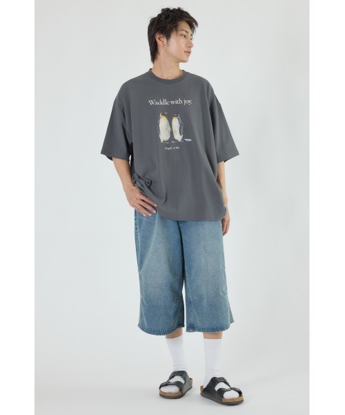 RODEO CROWNS WIDE BOWL(ロデオクラウンズワイドボウル)の「アニマルフォトTシャツ(Tシャツ/カットソー・メンズ・オレンジ/オフホワイト/チャコールグレー・MEDIUM/LARGE)」の12枚目の写真