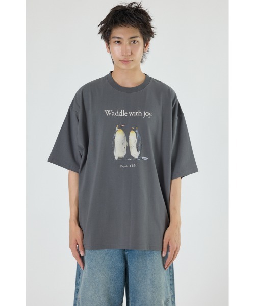 RODEO CROWNS WIDE BOWL(ロデオクラウンズワイドボウル)の「アニマルフォトTシャツ(Tシャツ/カットソー・メンズ・オレンジ/オフホワイト/チャコールグレー・MEDIUM/LARGE)」の9枚目の写真
