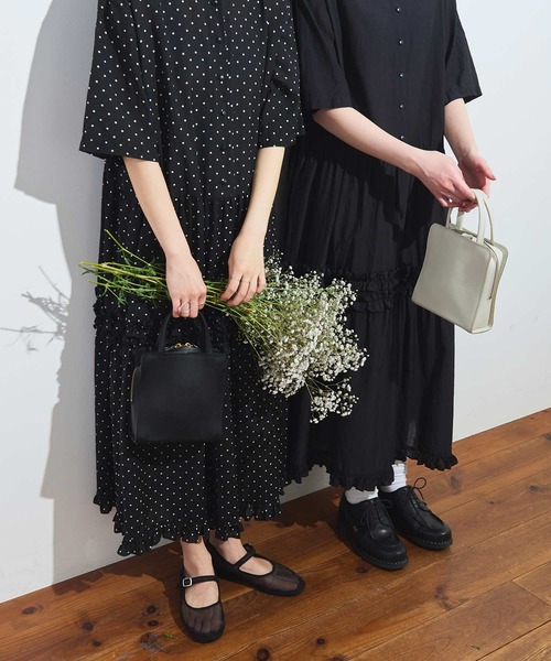 fig Ｌondon（フィグロンドン）の「CottonCupra lawn dress（ワンピース・レディース・ドット/ブラック・FREE）」の11枚目の写真