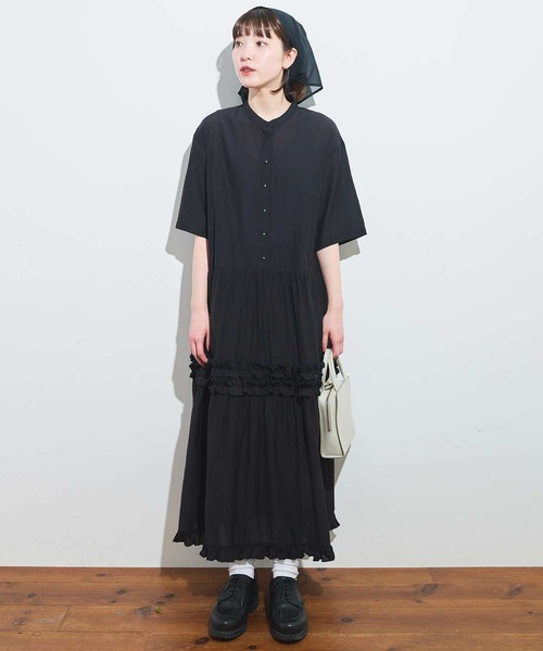 fig Ｌondon（フィグロンドン）の「CottonCupra lawn dress（ワンピース・レディース・ドット/ブラック・FREE）」の19枚目の写真
