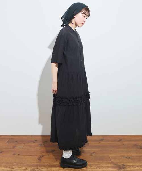 fig Ｌondon（フィグロンドン）の「CottonCupra lawn dress（ワンピース・レディース・ドット/ブラック・FREE）」の21枚目の写真