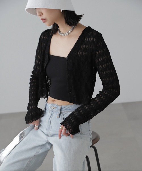 ◇【追加生産】シアーチュールカーディガン（Tシャツ/カットソー