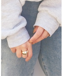 mille blanc（ミルブラン）の「【ニッケルフリー】ボリュームメタルリング 日本製（リング）」