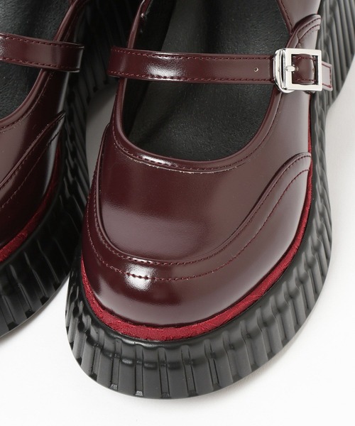 HARE（ハレ）の「ジャガードキリカエメリージェーンシューズ(HARE)（ドレスシューズ・レディース・レッド/ブラック・LARGE/MEDIUM）」の17枚目の写真