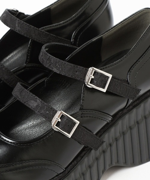 HARE（ハレ）の「ジャガードキリカエメリージェーンシューズ(HARE)（ドレスシューズ・レディース・レッド/ブラック・LARGE/MEDIUM）」の20枚目の写真