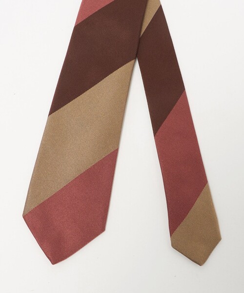 FRANCO BASSI（フランコバッシ）の「＜FRANCO BASSI＞ワイド レジメンタルネクタイ（ネクタイ・メンズ・ブラウン系/ロイヤルブルー・FREE）」の3枚目の写真