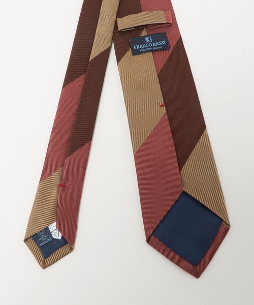 FRANCO BASSI（フランコバッシ）の「＜FRANCO BASSI＞ワイド レジメンタルネクタイ（ネクタイ・メンズ・ブラウン系/ロイヤルブルー・FREE）」の8枚目の写真
