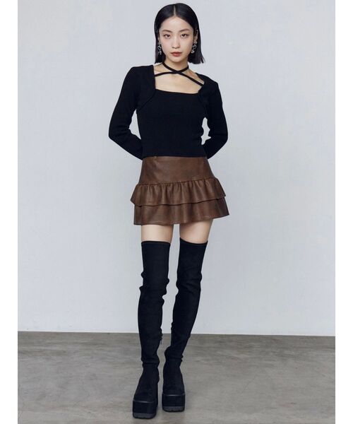 ✨大人気EMODA✨スクエアフィットロングブーツ♡ EMODA（エモダ）の「スクエアフィットロングブーツ（ブーツ