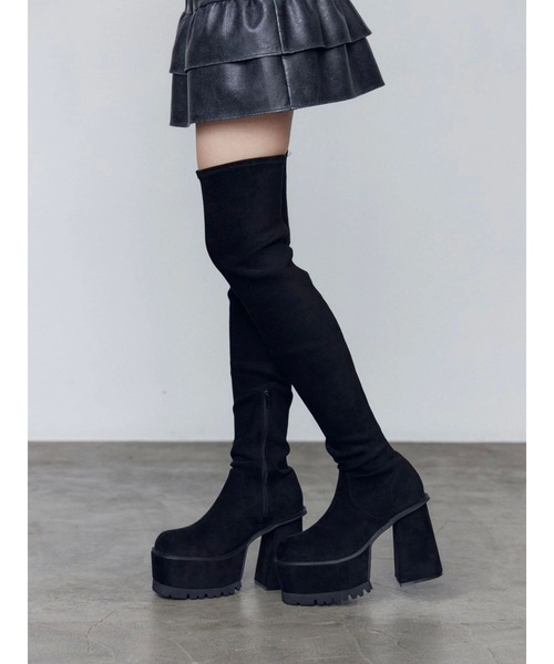 セール】スクエアフィットロングブーツ（ブーツ）｜EMODA（エモダ）の