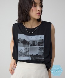 C/T冷感フォトプリントノースリーブTシャツ