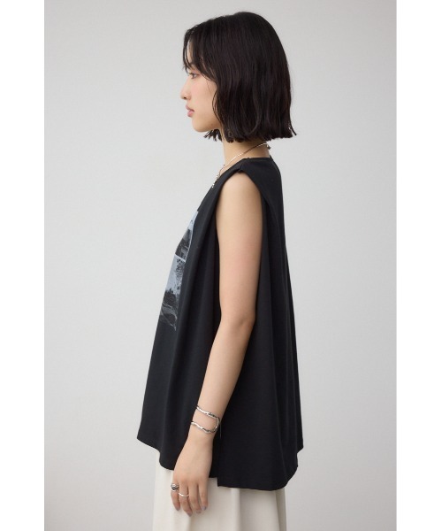 AZUL by moussy(アズールバイマウジー)の「C/T冷感フォトプリントノースリーブTシャツ(Tシャツ/カットソー・レディース・ブラック/ライトベージュ/オフホワイト・FREE)」の22枚目の写真