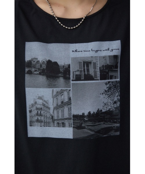 AZUL by moussy(アズールバイマウジー)の「C/T冷感フォトプリントノースリーブTシャツ(Tシャツ/カットソー・レディース・ブラック/ライトベージュ/オフホワイト・FREE)」の16枚目の写真
