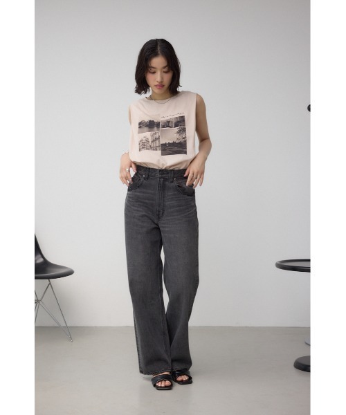 AZUL by moussy(アズールバイマウジー)の「C/T冷感フォトプリントノースリーブTシャツ(Tシャツ/カットソー・レディース・ブラック/ライトベージュ/オフホワイト・FREE)」の13枚目の写真
