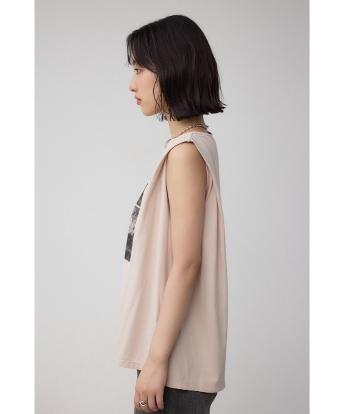 AZUL by moussy(アズールバイマウジー)の「C/T冷感フォトプリントノースリーブTシャツ(Tシャツ/カットソー・レディース・ブラック/ライトベージュ/オフホワイト・FREE)」の11枚目の写真