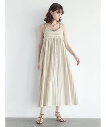 Stripe cotton cami onepiece