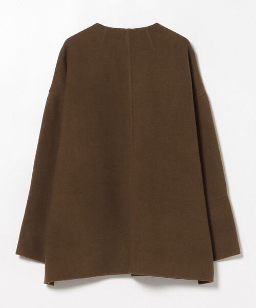 セール】リバー ノーカラー ハーフ ジャケット（ノーカラージャケット